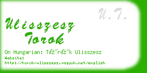 ulisszesz torok business card